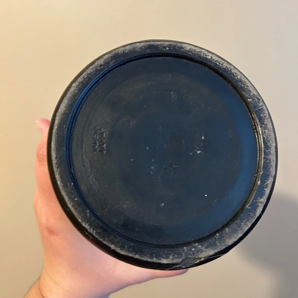 Vintage Japanese Vase Tokanabe Enamed Black Pottery Art Nouveau 1920s 30s
